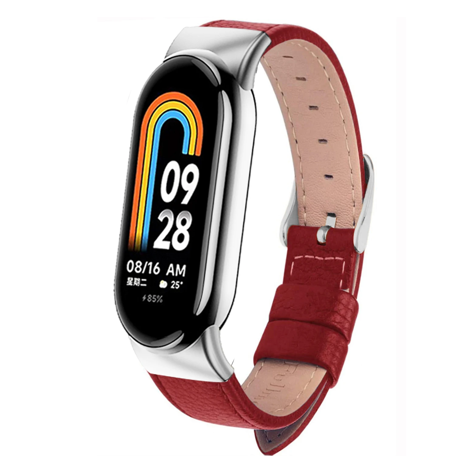 Кожаный ремешок для Xiaomi Mi 8, металлические браслеты для Xiaomi Mi Band 8, кожаный ремешок для часов, аксессуары