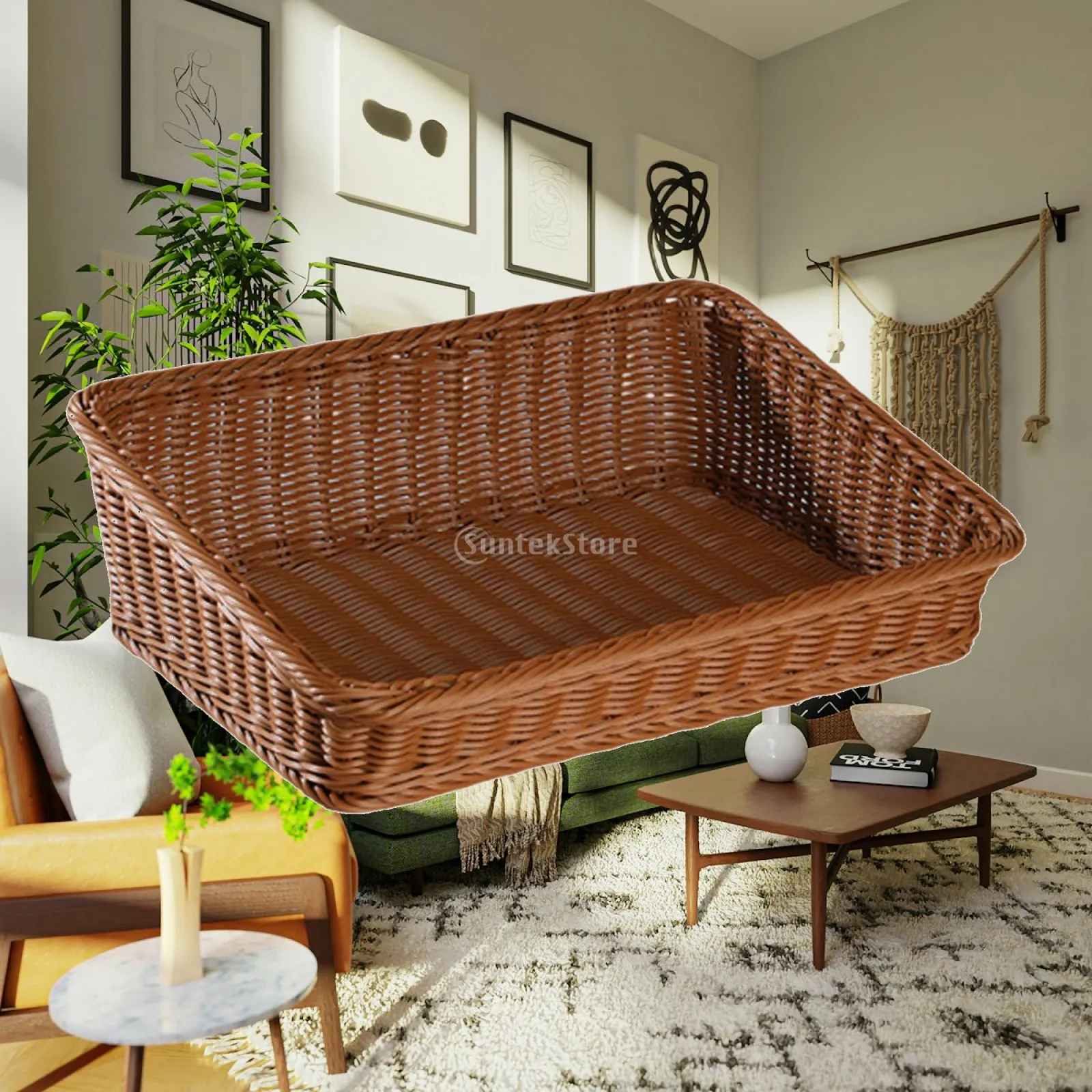 Food Snacks Restaurant - Woven Basket Snack Bread Basket Versatile