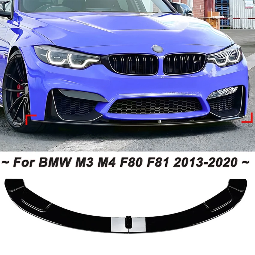 

For BMW 3 4 Series M3 M4 F80 F81 F82 F83 2013-2020 Car Front Bumper Lip Splitter Diffuser Body Kits Spoiler Guard Cover Trim