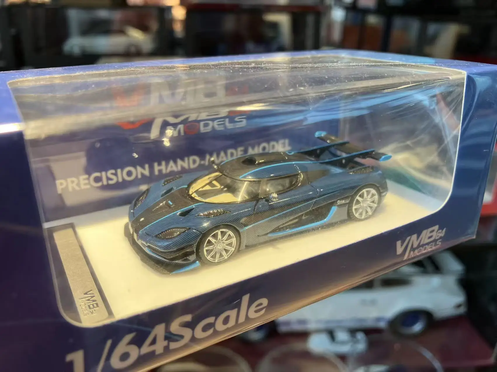 

VMB 1:64 Blue Carbon One 1 Super Racing Sports Model Diecast Resin Car