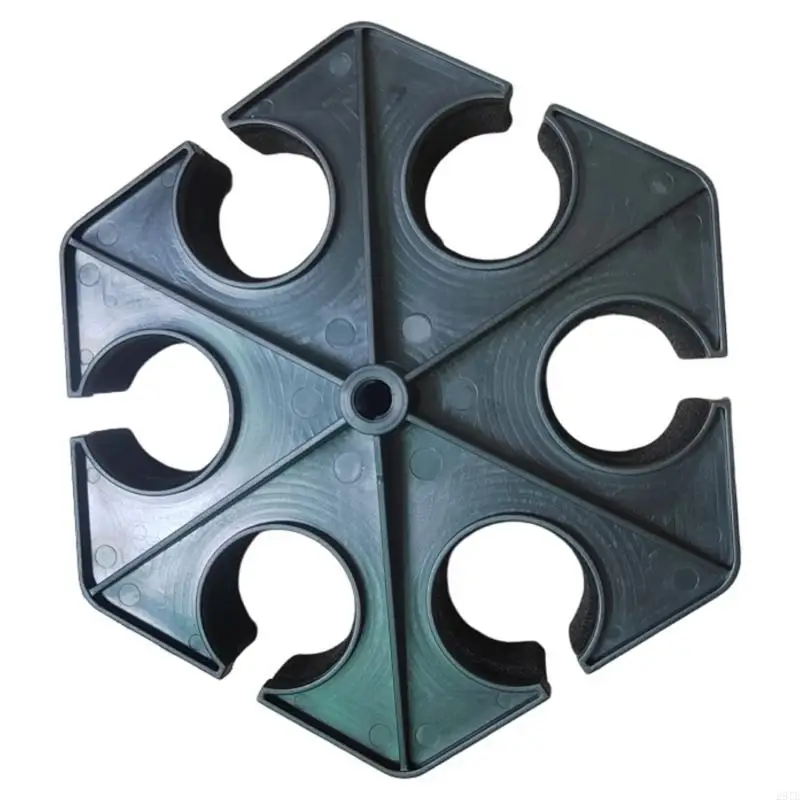 

Travel Hexagonal Mic Stand Base with ABS Plastic and Foam Padding Secure Nonslip