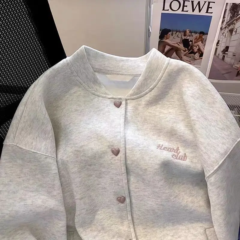 Damen-Sweatshirts, Damenbekleidung, Winter, Buchstaben, Goth, Reißverschluss, atmungsaktiv, verdickt, Sport, Pendeln, verdickt, lockere Passform, gestreift, für Damen