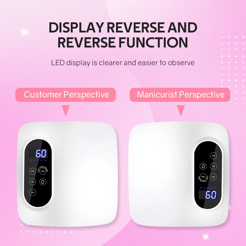 مصباح تجفيف الأظافر اللاسلكي ، 36 مصباح LED ، الأشعة فوق البنفسجية ، جل ، قابل لإعادة الشحن ، لاسلكي ، علاج طلاء سريع ، أدوات مانيكير ، 72 واط