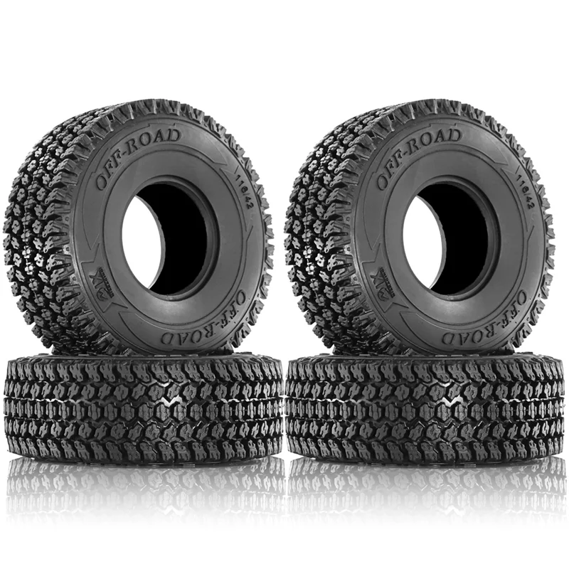

4PCS 116Mm 1.9 Inch Rubber Tire Wheel Tyre For 1/10 RC Crawler Car Axial SCX10 II III 90046 TRX4 D90 Redcat