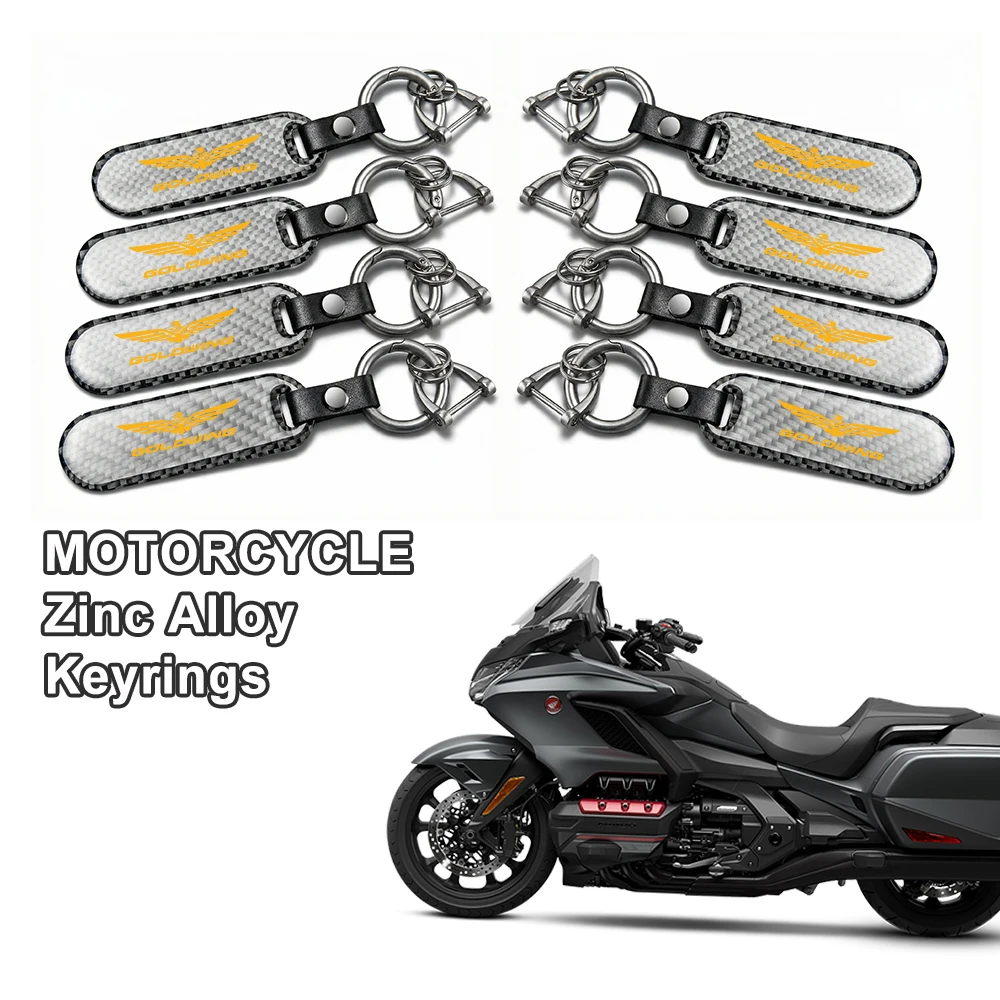 Llavero de motocicleta de fibra de carbono 3D, logotipo personalizado para Honda Goldwing 1800, Goldwing GL1800, LG F6B Tour Tank, Goldwing1800