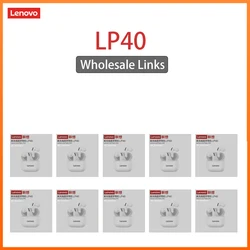 오리지널 레노버 lp40 2/5/10pcs 블루투스 헤드셋 5.0 immersive 오디오 고음질 TWS 마이크 터치 컨트롤