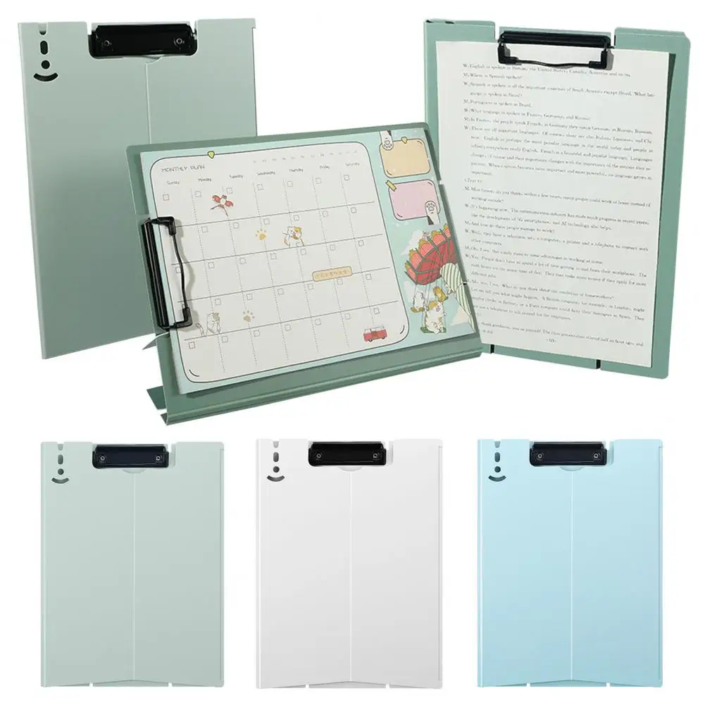 Portátil Vertical plástico A4 File Organizer, suporte do documento, Clip Board, grande capacidade, Hardboard, material de escritório
