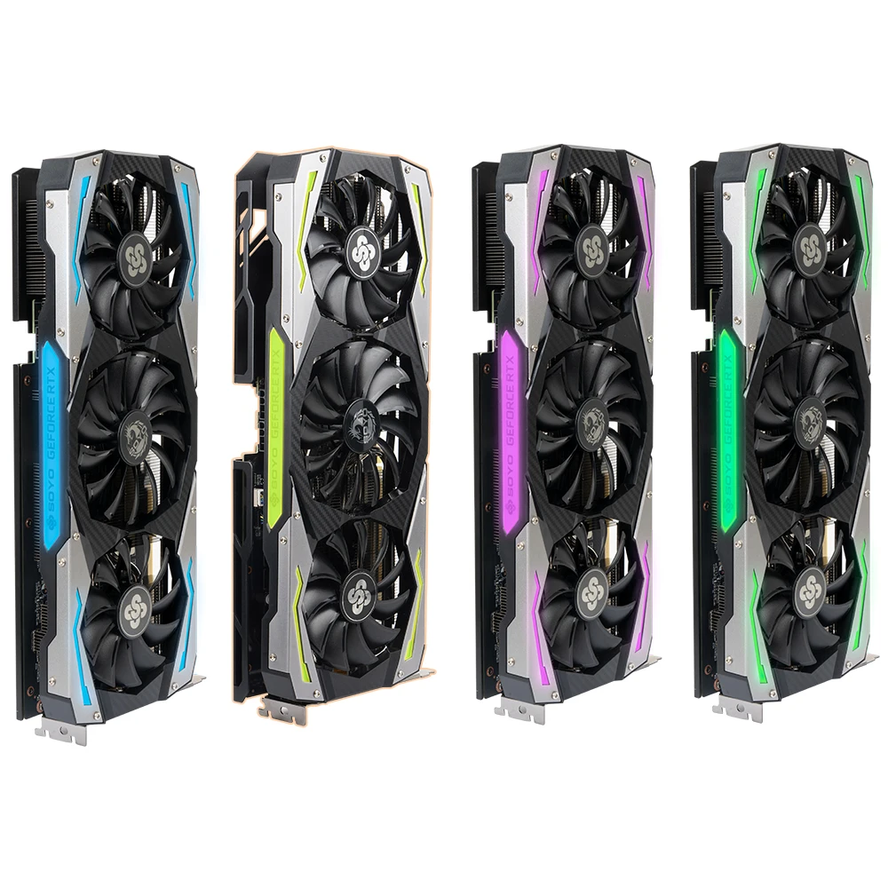 SOYO new Graphics Card RTX 2060 2060 super 3060 3070Ti 3080Ti GDDR6/GDDR6X 8G 12G Cards Gaming Video Card NVIDIA Computer GPU