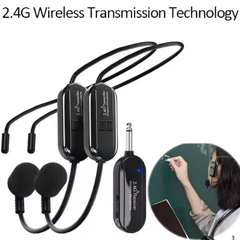 

Wireless Microphone Headset UHF Wireless Headset & Handheld 2 in 1 Mic with LED Digital Display 165 ft Range Microphone