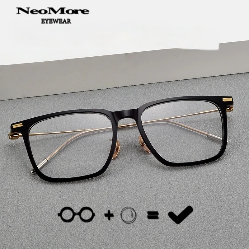 

Ultra Lightweight Rectangular Designer Prescription Glasses Anti Reflective Lenses Progressive Multifocal Eyewear Man Eyeglass