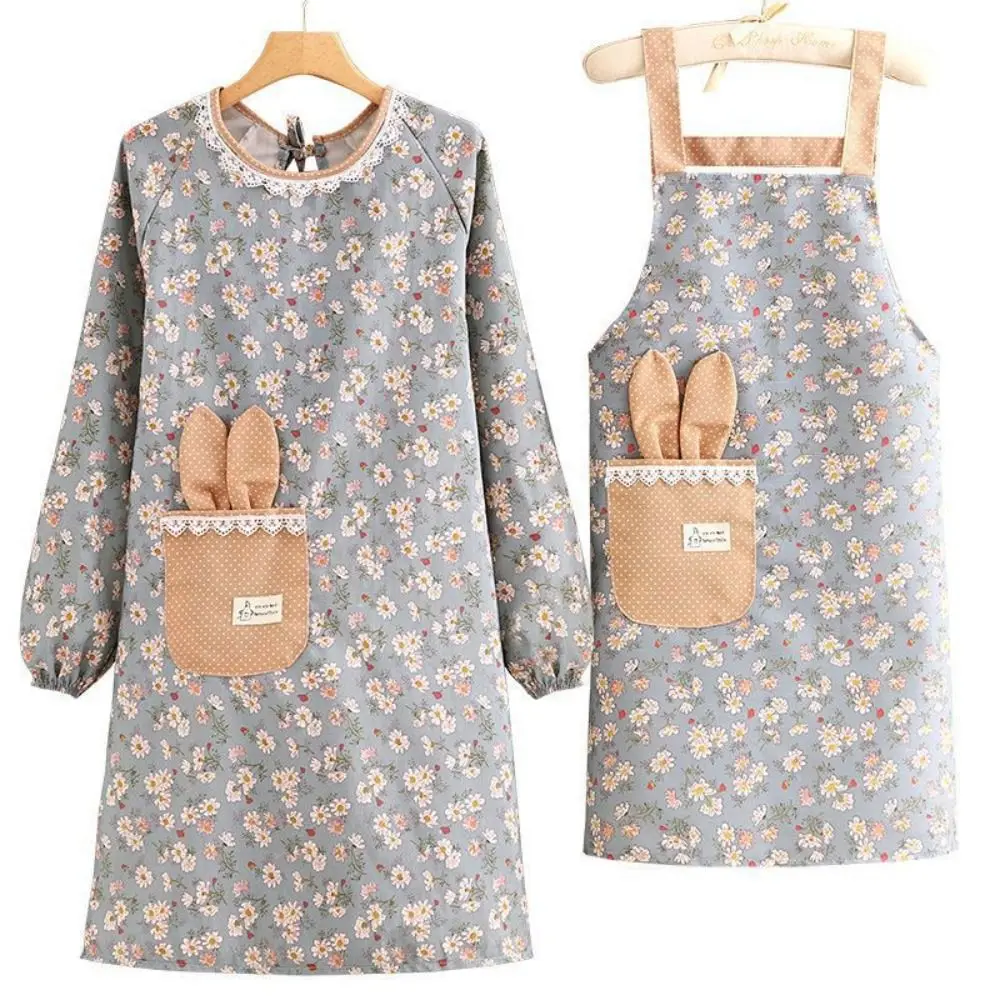 Household Kitchen Rabbit Apron Household Abrasion Resistant Waterproof Antifouling Barista Apron Restaurant Uniform Coffee House