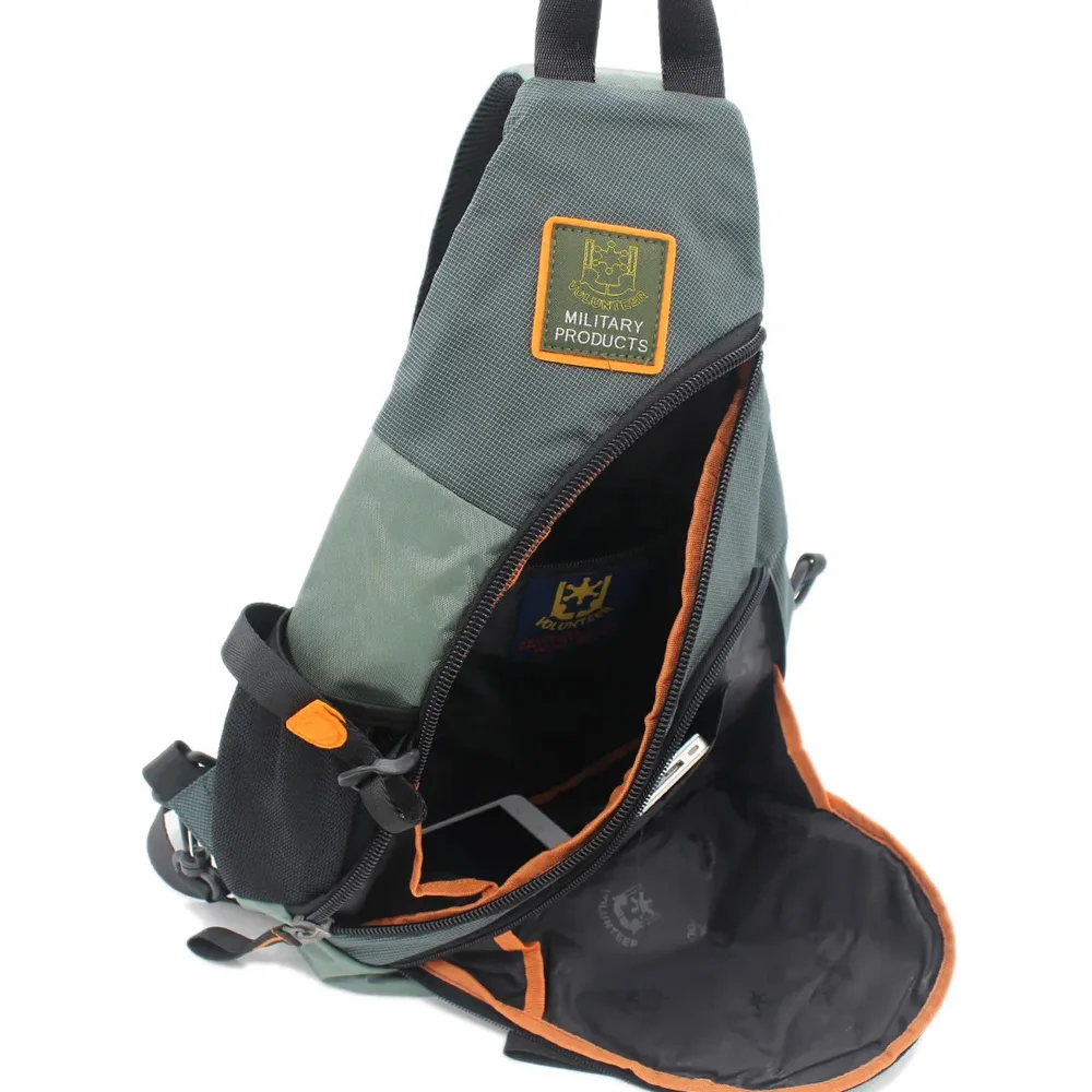 Mochila cruzada para hombre, bolso de hombro para el pecho, viaje, senderismo, deportes al aire libre, escalada, estilo militar Oxford