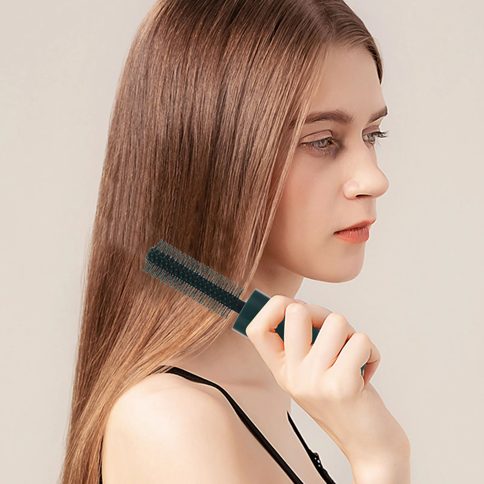 

2pcs Portable Curling Brush Retractable Hair Brush for Blow Drying Styling Anti Static Roll Wet Dry Roller Comb Round Curl