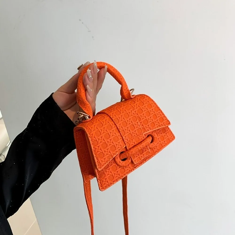 

Pu Leather Chic Crossbody Bag Handbag Solid Color Mini Coin Purse Small Square Bag Korean Style Women's Shoulder Bag Women