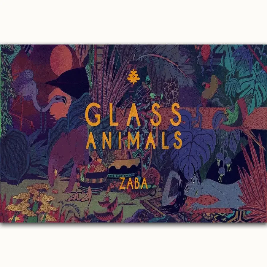 Hot New Glass Animals Zaba Music Group-Silk Art Poster Wall Sticker Decoration Gift