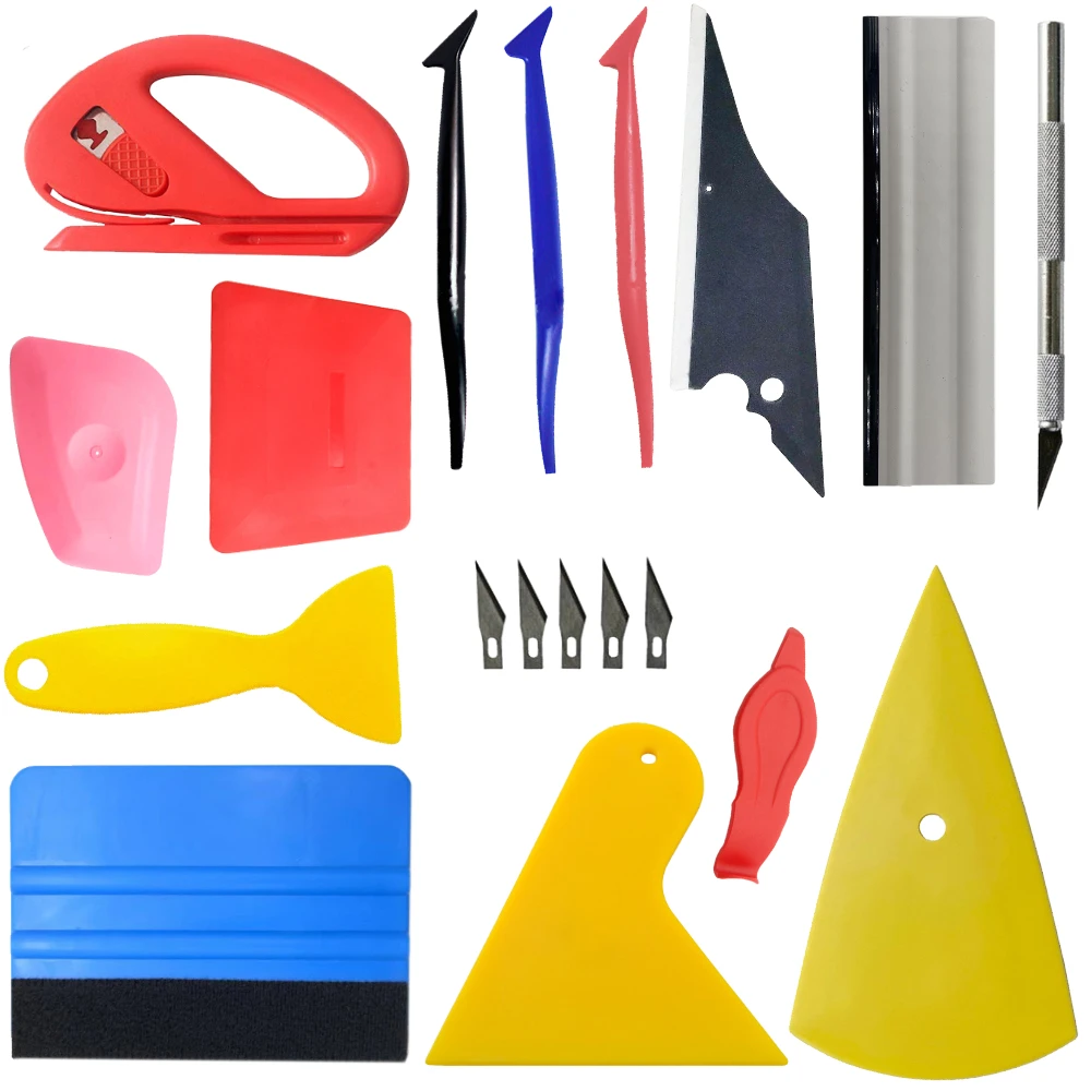 Car Window Tint Tool Kit: Vinyl Wrap Tool and Glass Protective Film Installation Set for Car Wraps, PPF, and Decals