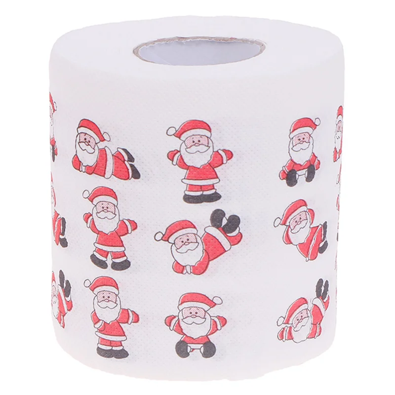 ABIT 5 Styles Santa Claus Paper Roll Tissue Paper Towels Christmas Decorations Xmas Santa Office Room Toilet Paper 20 Roll