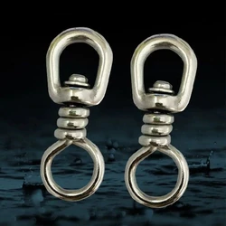 304 Stainless Steel Fishing Connector Pin High Strength Snap Rolling Fishing Swivels Heavy Duty Ball Bearing Lure Line Connector