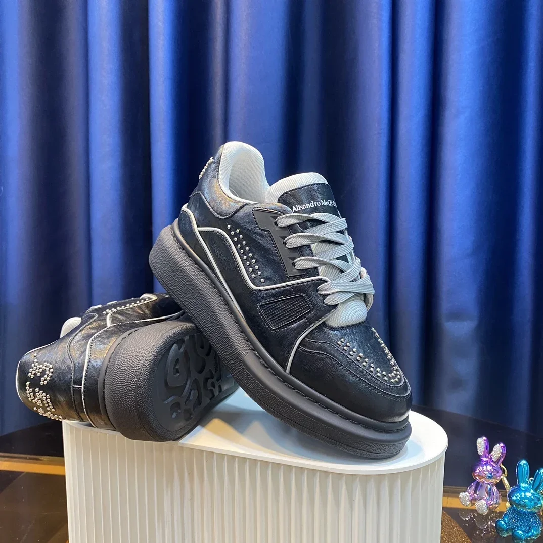 

Top Hight Quality Mens Casual Sneakers Real Leather Womens Brand Designer Tennis Shoes Classic Fashion Design running shoes