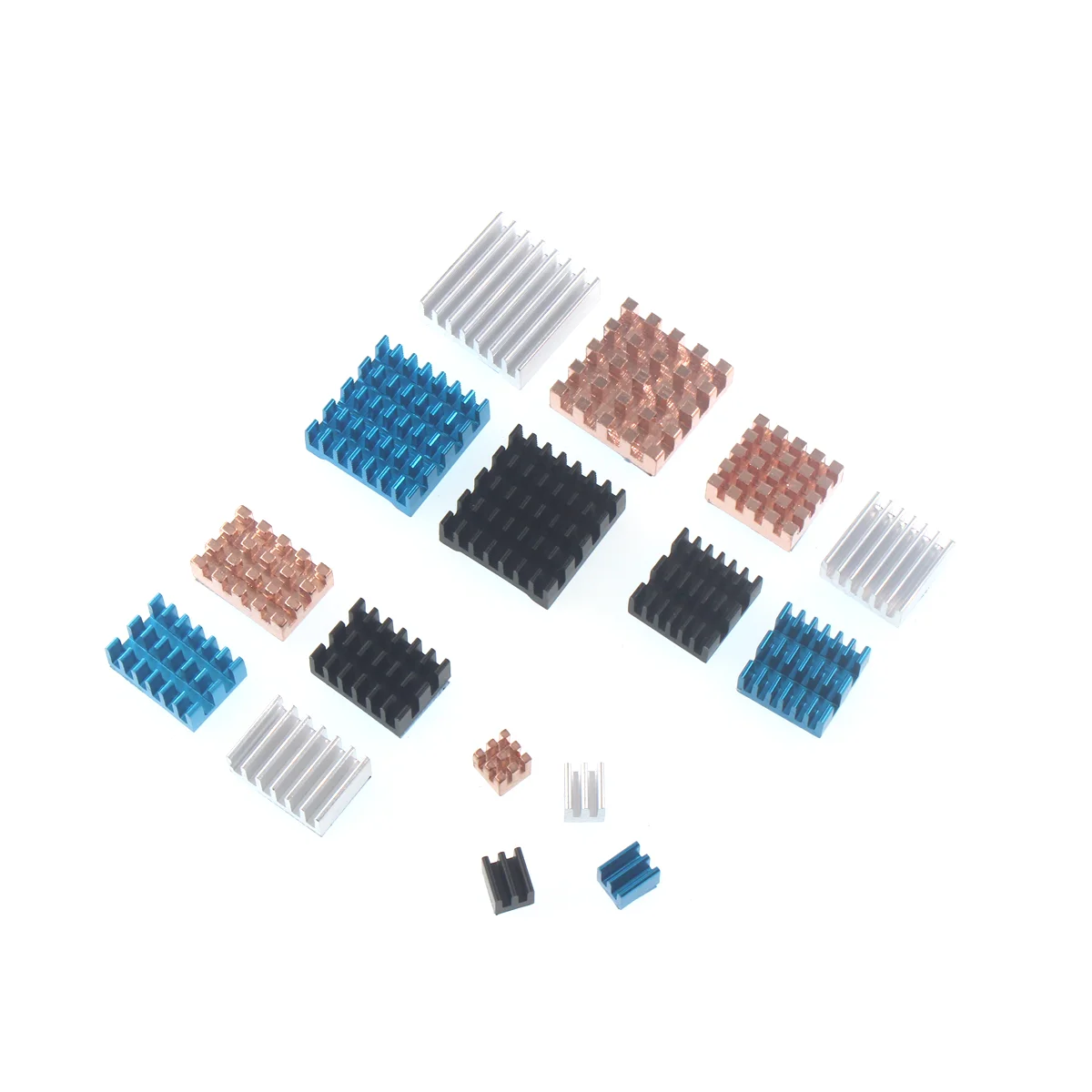 1set 4pcs Heat sink chip dedicated heat sink Electronic Heat sink 5B copper-aluminum heat sink set Motherboard cooling pcb heat