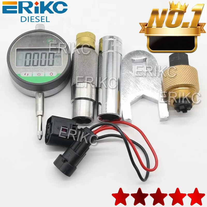 

ERIKC for Siemens VDO Piezo Diesel CR Injector Armature Lift Test Measuring Tool B61 B60 Gaskets Shims Adjusting Washer E1023613