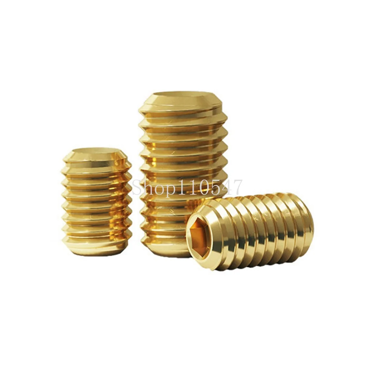 50/100Pcs Headless Cup Point Set Screw M2 M2.5 M3 M4 M5 Brass Hexagon Hex Socket Allen Cup Point Set Screw Grub Bolts DIN916