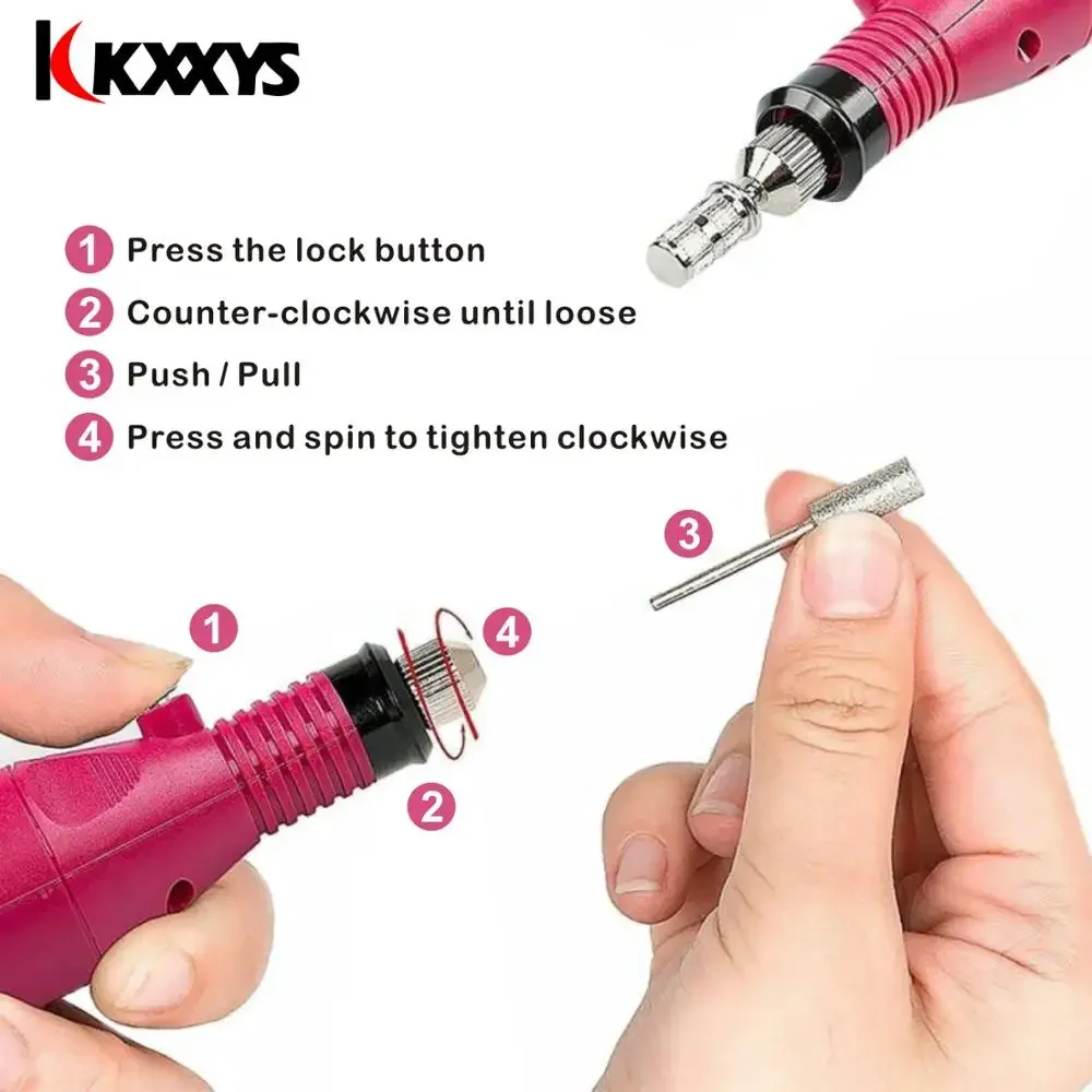 Nail Drill Kit, Electric Manicure Pedicure Tool for Nail Care, Shaping  Polish, Nail Art Equipment with Accessories