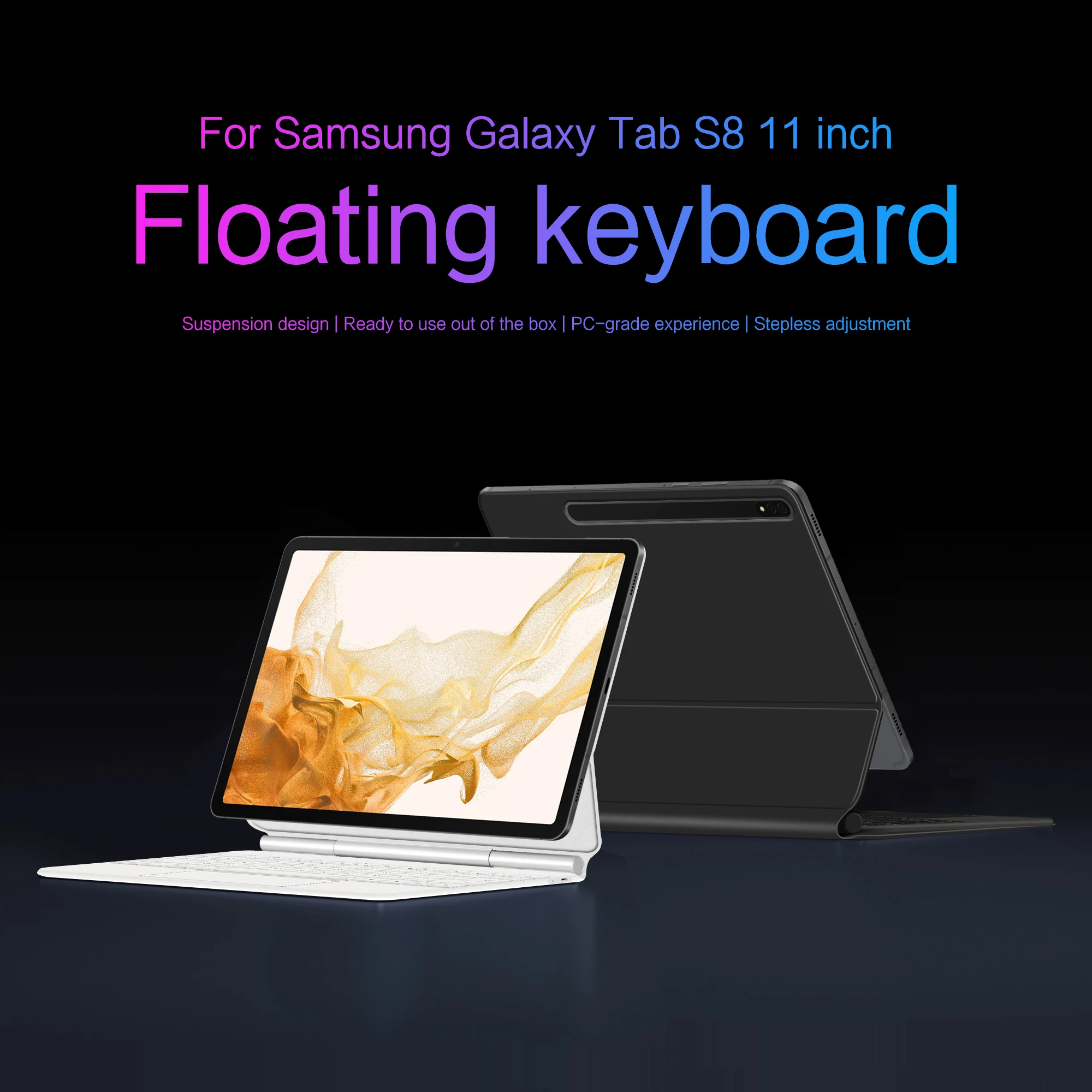 LFOIQN Magic Keyboard for Samsung Galaxy Tab S10 Lite 10.9 SM-X400 X406B X406F Case S8 S9 S10 FE 10.9 11 Smart Multi-touch Cover