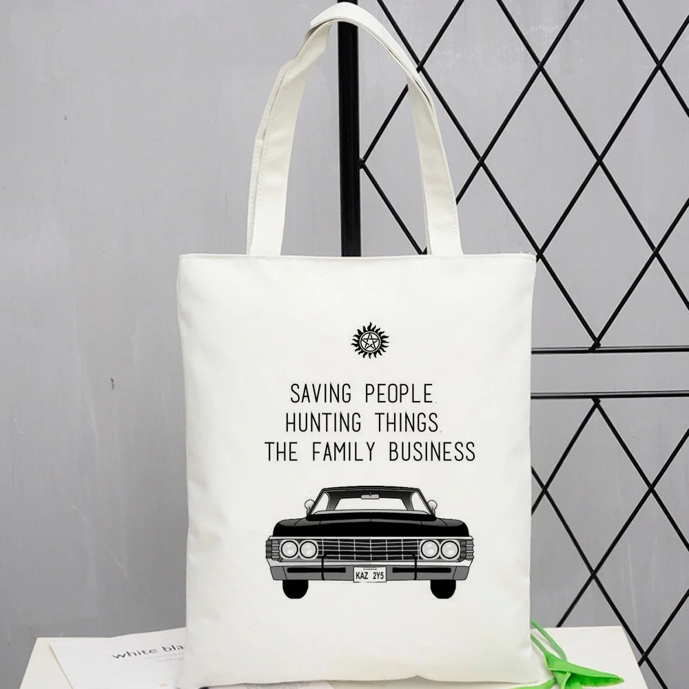 Supernatural tote bag einkaufstasche totebag shopper torba na zakupy y2k woman
