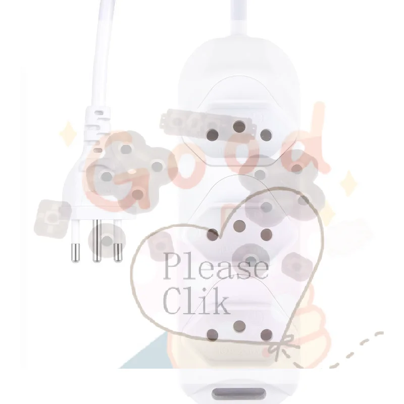 【HG】3 Outlet Type L Power Strip Fireproof ABS Shell 250V 10A Rating Perfect For Home Office Travel Daily Use
