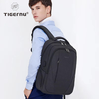 Tigernu Male Backpack Mochila 15.6 inch Laptop Backpacks Men USB Backpacks Bags Waterproof School Backpacks Schoolbag College