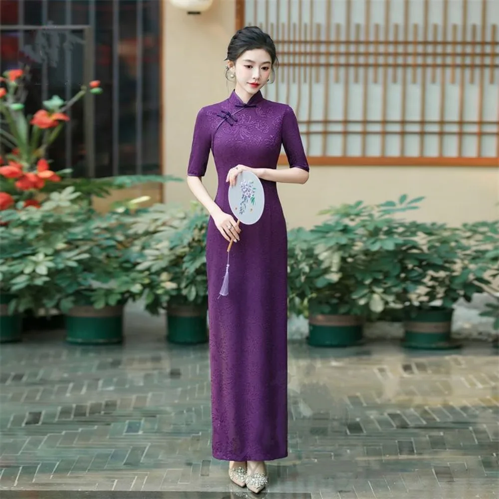 الملابس الصينية التقليدية فستان شيونغسام تشيباو النمط الصيني العرقي نمط حفلة عرض مسرحي ملابس عتيقة الصيف الجنية