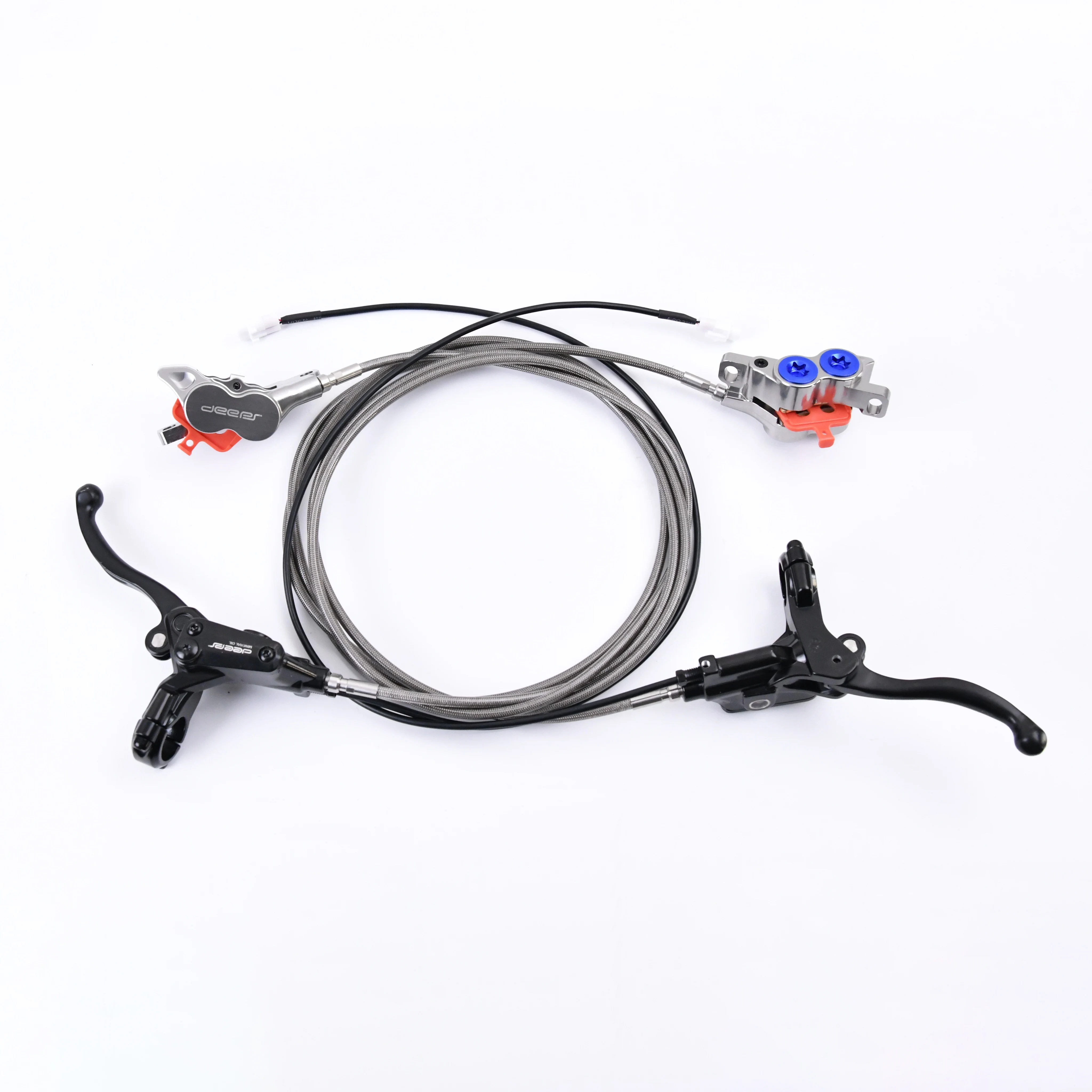 

High-end Bicycle Hydraulic Disc Brake Uses 4-piston Technology,Full Fine Carving Carving