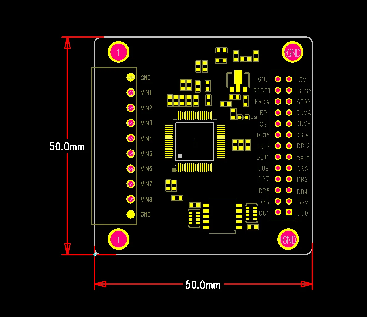 AD7606 AD7606B AD7606C Multi Channel AD Data Acquisition Module 16 Bit ADC 8-channel Synchronous