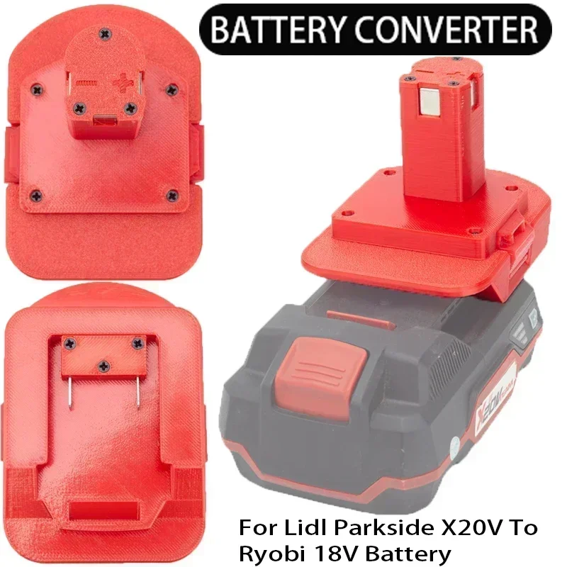 Conversor de Bateria para Ryobi Bosch Hitachi 18 20v Série de Ferramentas para Lidl Parkside X20v Adaptador de Bateria de Íon-lítio Acessórios de Ferramenta Elétrica