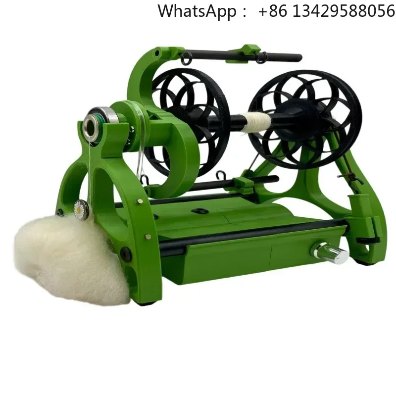 12V Adjustable Speed Display mini Electric Spinning Wheel, Wool Fiber Cotton Yarn Twist 800RPM