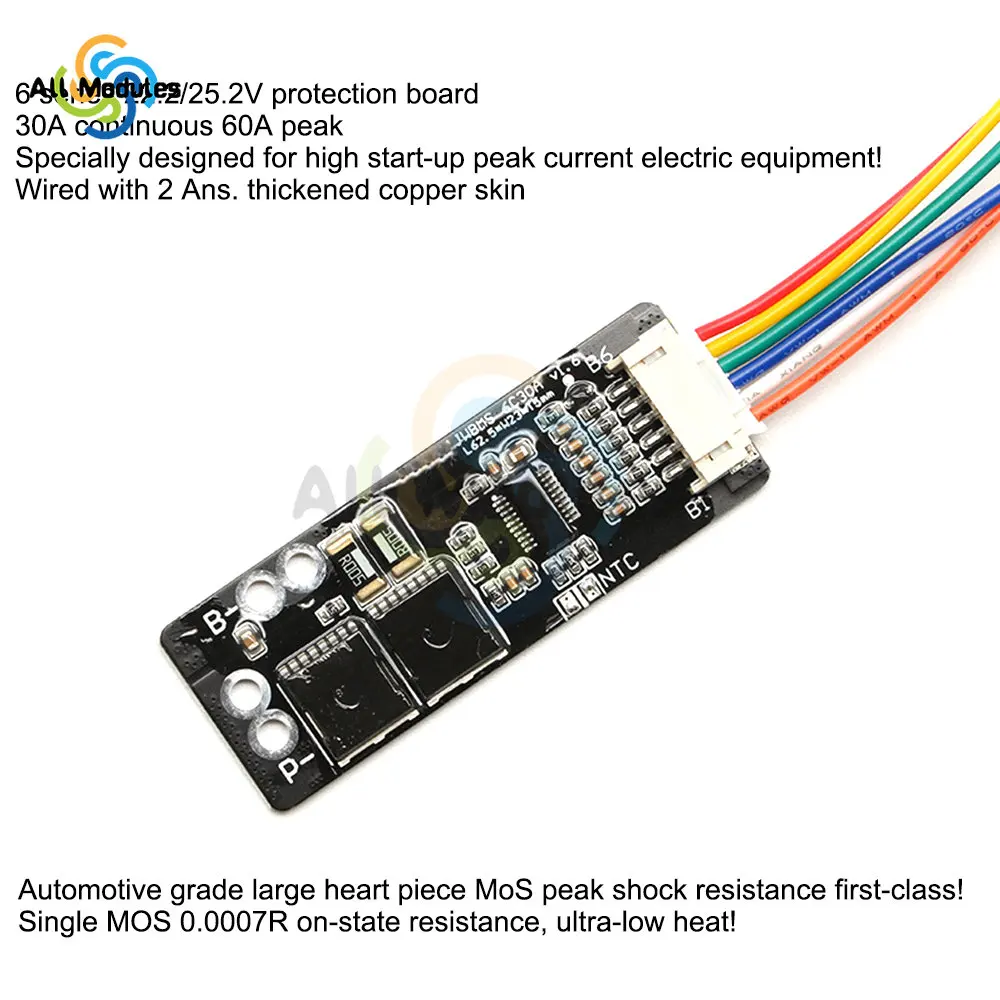 6S 30A/7S 30A/6S 50A/7S 50A BMS Board with NTC for  3.7V Ternary Lithium Battery Protection Board/BMS 7S/BMS 6S Board