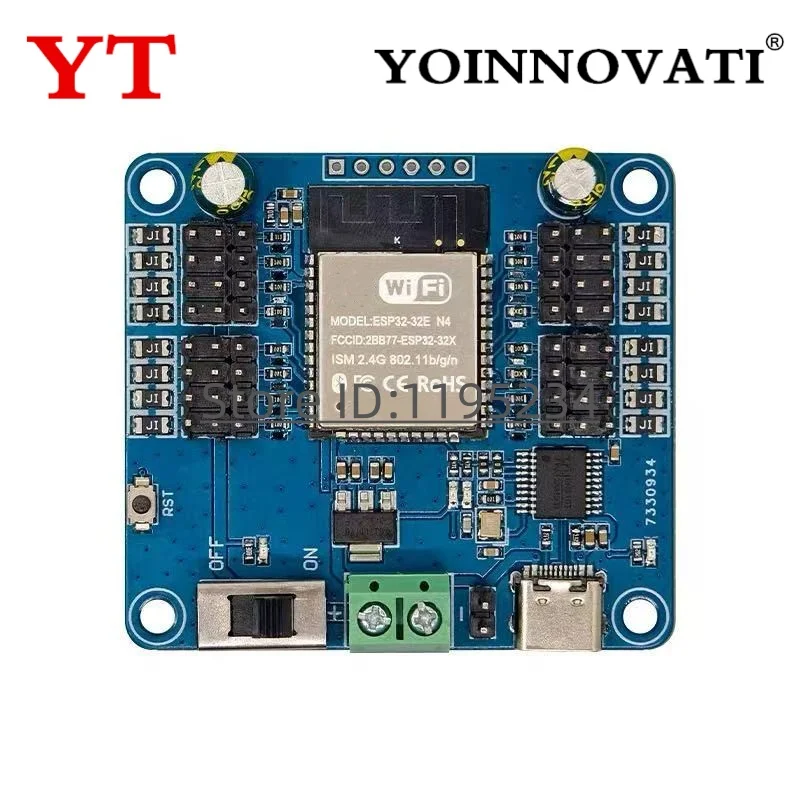 ESP32 16Ch Servo Driver Module CH340 USB Serial WiFi BT PC Control 1° Precision 0.5-2.5ms Pulse Support Secondary Development