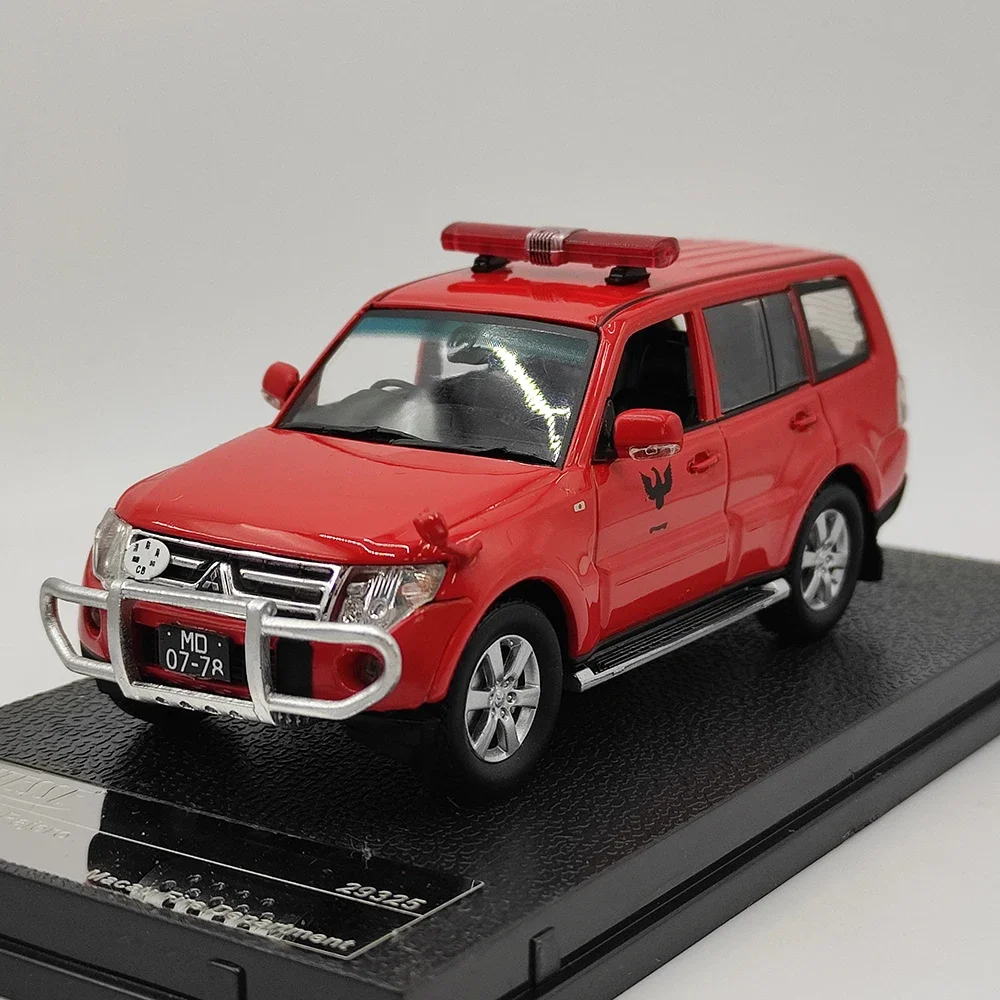 다이캐스트 비테스 합금 자동차 모형, 미쓰비시 파제로 마카오 소방 명령 차량, 수집용 장난감 선물, 기념품 전시, 1:43 체중계