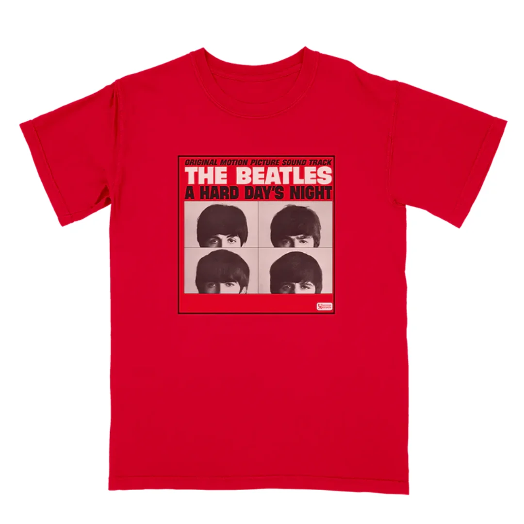 A Hard Day's Night Red Album Cover T-Shirt The Beatles T-shirt Summer Fashion Pure cotton Men's T-Shirt Kid's Clothing Tee Woman