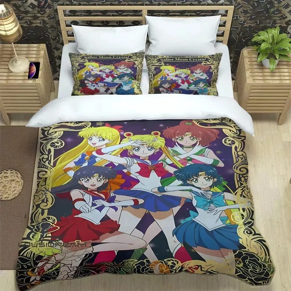 C-Cartoon S-Sailor-M-Moon Bedding Sets exquisite bed supplies set duvet cover bed comforter set bedding set luxury birthday gift