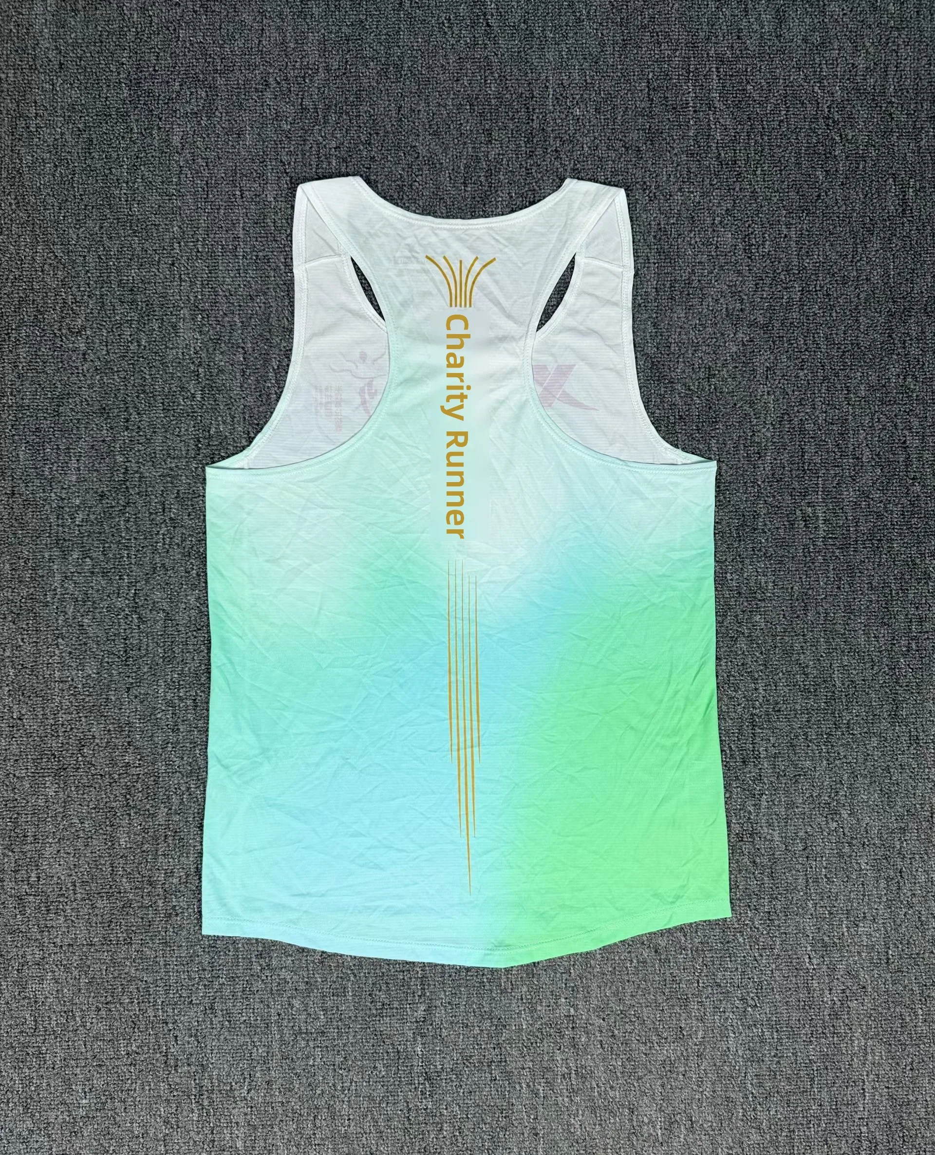 XTEP Men's Running Tank Top Quick Dry Marathon Fitness Clothes New Arrival Polyester Fiber Moisture Wicking Gradient Pattern
