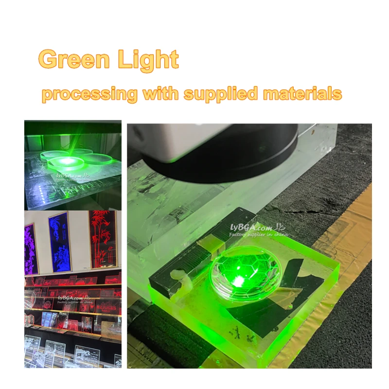 LY-A02 ليزر 2D ثلاثية الأبعاد آلة الحفر الداخلي زجاج كريستال الكرة الضوء الأخضر 1 واط 6 واط الألياف الليزر وسم آلات الطحن