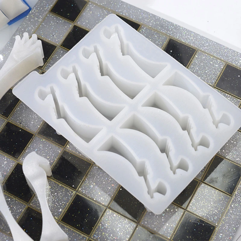 Handmade Chess Set and Checker Game Board Resin Casting Mold International Checkers Toy Silicone Mould Epoxy Resin Craft