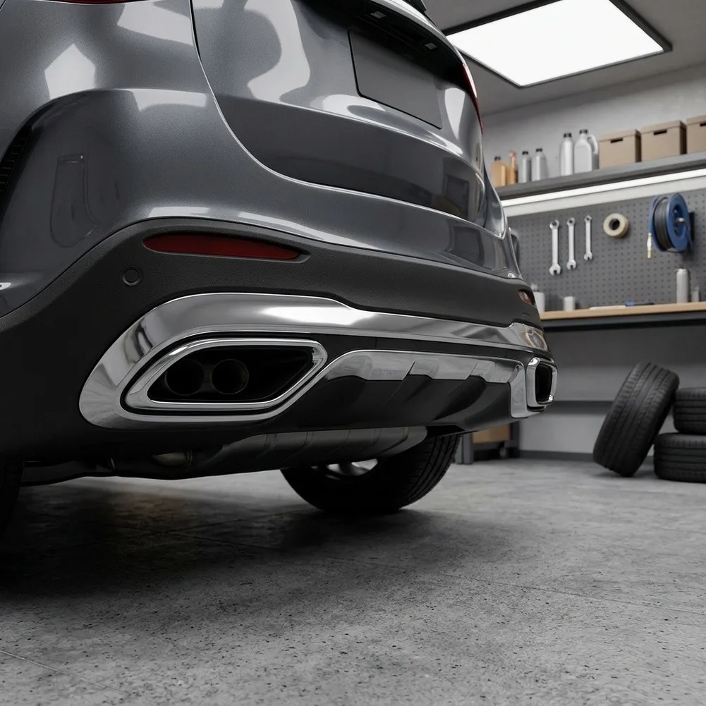 Chrome Trim Frame for Tail Throat Area on Mercedes-For For GLC W254 and For X254 Models 2023 through 2025 Model Years