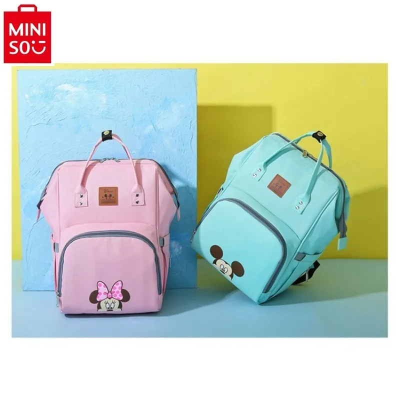 MINISO-Cartoon Print Mother and Baby Cartoon Purse, Disney Mother and Baby Mommy Bag, Oxford grill multifonctionnel, grande capacité, mode