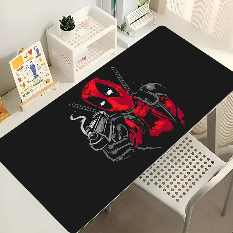 لوحة ماوس ديدبول ألعاب دفتر XXL ألعاب غير قابلة للانزلاق لوحة ماوس مطبوعة عالية الدقة لوحة مفاتيح كبيرة لوحة ماوس حصيرة مكتبية للألعاب