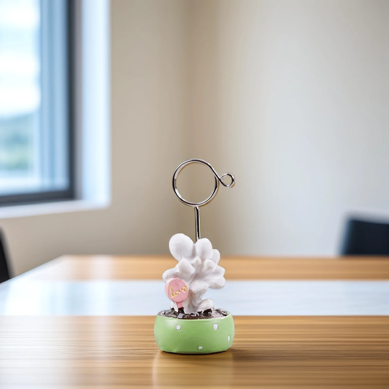 

1Set Mini Cactus Shape Memo Clips Resin Photo Holders Stable Desktop Ornament for Wedding Birthday Party Engagement Shower
