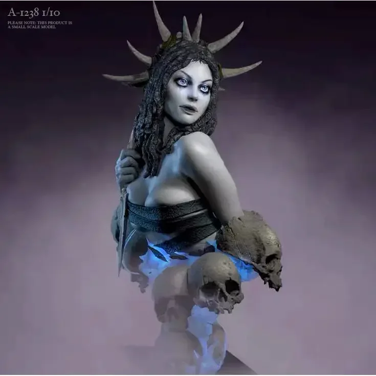 

Бюст ведьмы из смолы, ручная работа, белая модель солдата A-1238, масштаб 1/10