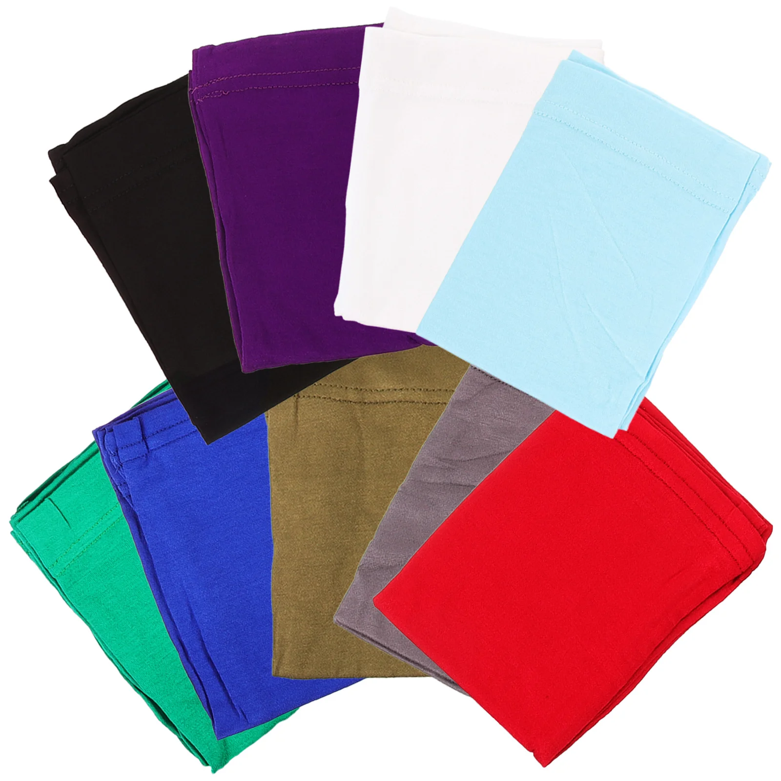 

9pcs Headwrap Hat Elastic Unisex Turban Cap For Dreadlocks Braided Hair Smooth No-Slip Fit Sleep Exercise Bathing Use Polyester